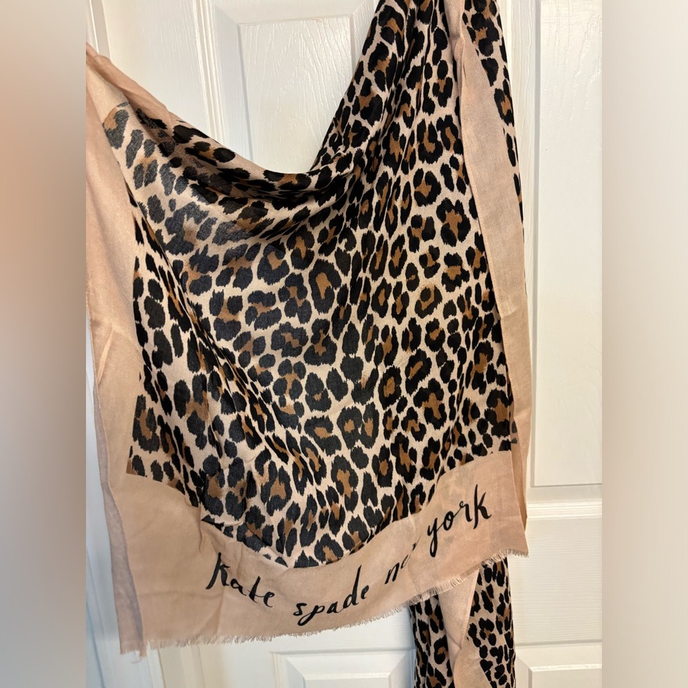 Kate Spade leopard scarf